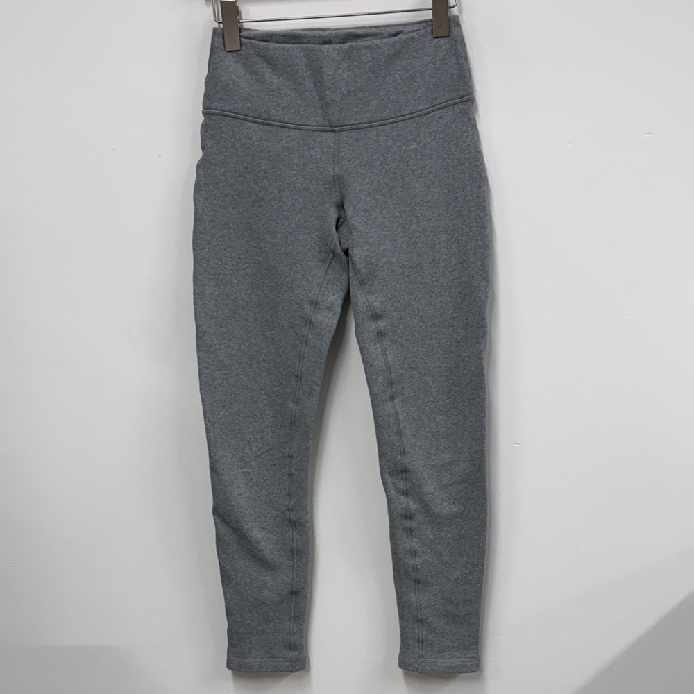 lululemon athletica Gray fleece Leggings 6